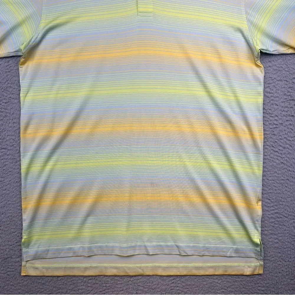 Dunning Polo Shirt Mens XL Colorful Striped Stretch TPC Piper Glen‎ Golf Casual